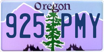 OR license plate 925PMY