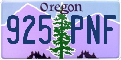 OR license plate 925PNF