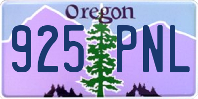 OR license plate 925PNL