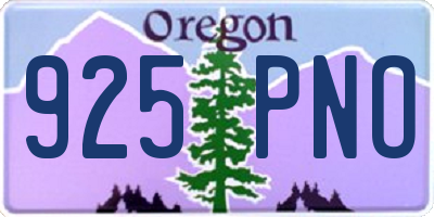 OR license plate 925PNO