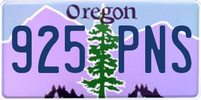 OR license plate 925PNS