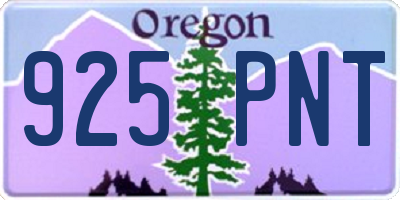 OR license plate 925PNT