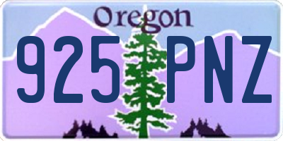 OR license plate 925PNZ