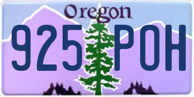 OR license plate 925POH