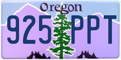 OR license plate 925PPT