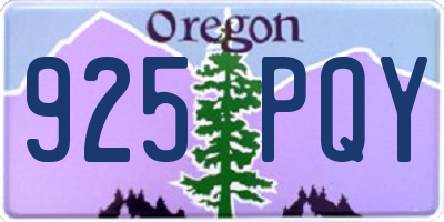 OR license plate 925PQY