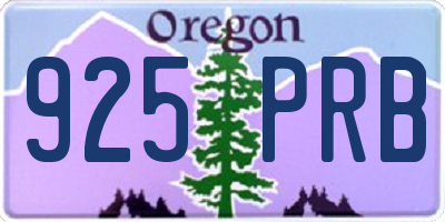 OR license plate 925PRB