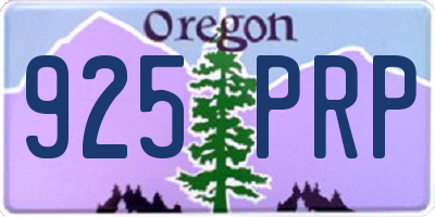 OR license plate 925PRP