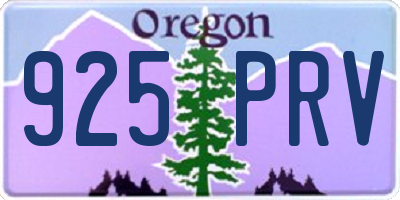 OR license plate 925PRV