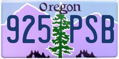 OR license plate 925PSB