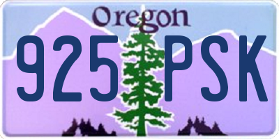 OR license plate 925PSK