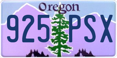 OR license plate 925PSX