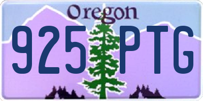 OR license plate 925PTG