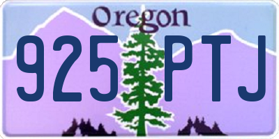 OR license plate 925PTJ