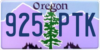 OR license plate 925PTK