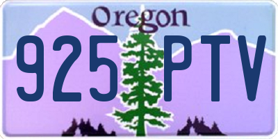 OR license plate 925PTV