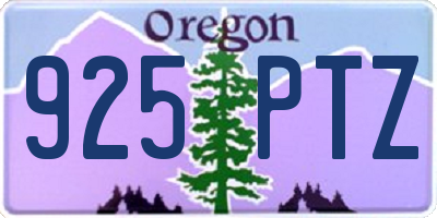 OR license plate 925PTZ