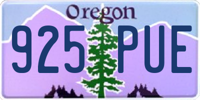 OR license plate 925PUE