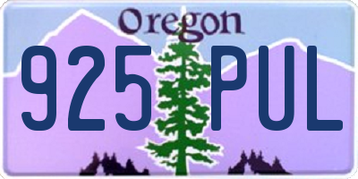 OR license plate 925PUL