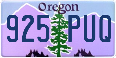 OR license plate 925PUQ