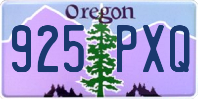OR license plate 925PXQ