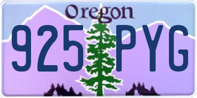 OR license plate 925PYG