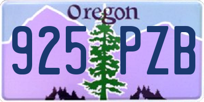 OR license plate 925PZB