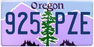 OR license plate 925PZE