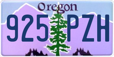 OR license plate 925PZH