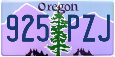 OR license plate 925PZJ