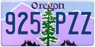OR license plate 925PZZ