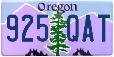 OR license plate 925QAT
