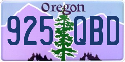 OR license plate 925QBD
