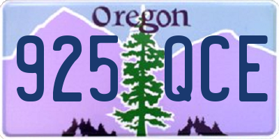 OR license plate 925QCE