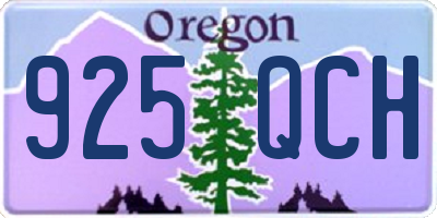 OR license plate 925QCH