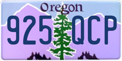 OR license plate 925QCP