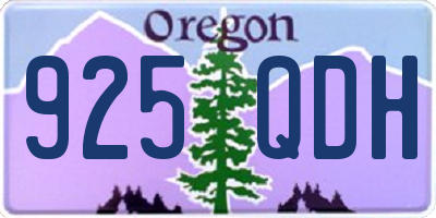 OR license plate 925QDH