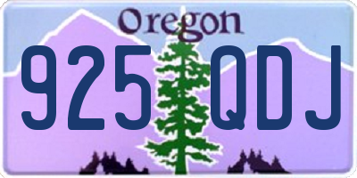 OR license plate 925QDJ