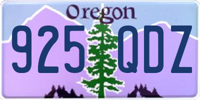 OR license plate 925QDZ