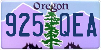 OR license plate 925QEA