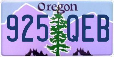 OR license plate 925QEB