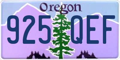 OR license plate 925QEF