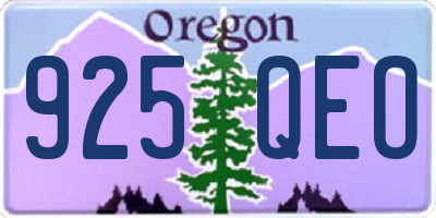 OR license plate 925QEO
