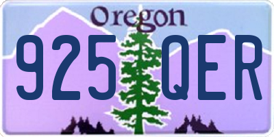 OR license plate 925QER