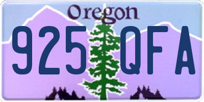 OR license plate 925QFA