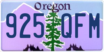 OR license plate 925QFM