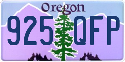 OR license plate 925QFP