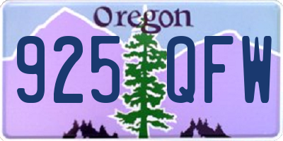 OR license plate 925QFW