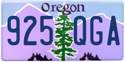 OR license plate 925QGA