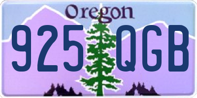 OR license plate 925QGB